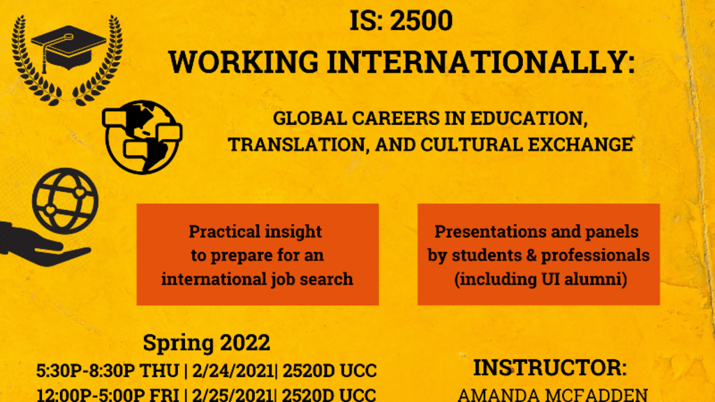 IS:2500 Working Internationally - Course poster